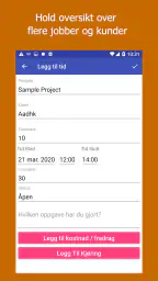 Work Log: Tidssjema & Faktura screenshot