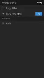 Yahoo Været screenshot