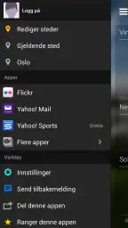 Yahoo Været screenshot