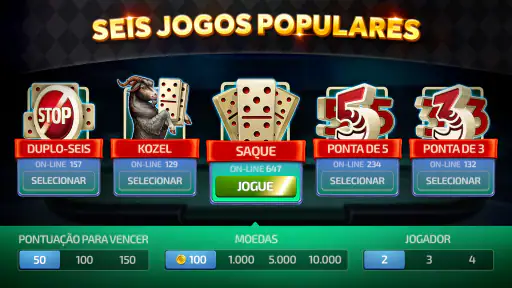 Dominó - Jogo clássico online screenshot