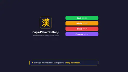 Kanji: Caça-Palavras Japonês screenshot