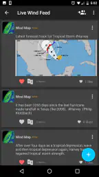 Mapa de vento Furacão Tracking screenshot