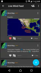 Mapa de vento Furacão Tracking screenshot