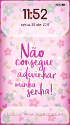 Tela de Bloqueio Fofa e Papel screenshot