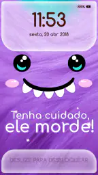 Tela de Bloqueio Fofa e Papel screenshot