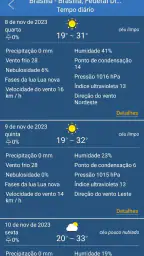 Previsão meteorológica screenshot