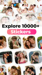 Romantic Stickers Kiss Sticker screenshot