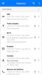 Scanner de QR Código de Barras screenshot