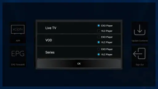 XCIPTV PLAYER screenshot