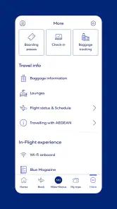Aegean Airlines screenshot