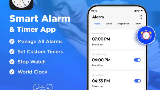 Alarm Clock- Stopwatch & Timer screenshot