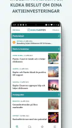 Analysappen screenshot