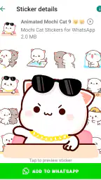 Animated Mochi Cat Stickers screenshot