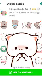Animated Mochi Cat Stickers screenshot