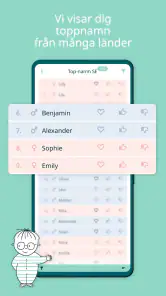 Babynamn 2025 screenshot