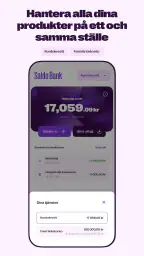 Banktjänster i Saldo-appen screenshot