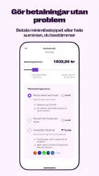 Banktjänster i Saldo-appen screenshot