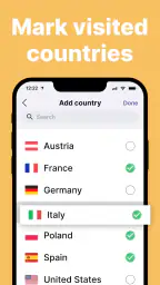 been: track visited countries screenshot