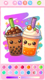 Boba Tea Coloring Games Kids screenshot
