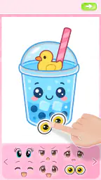 Boba Tea Coloring Games Kids screenshot