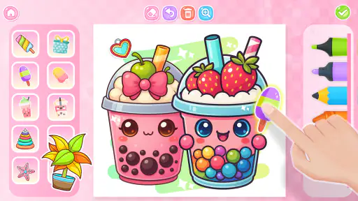 Boba Tea Coloring Games Kids screenshot
