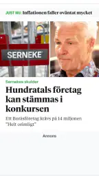 Borås Tidning screenshot