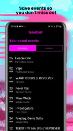 Broadcast Events screenshot