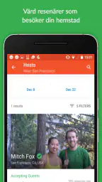 Couchsurfing reseapp screenshot