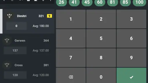DARTS Scoreboard 2026 screenshot