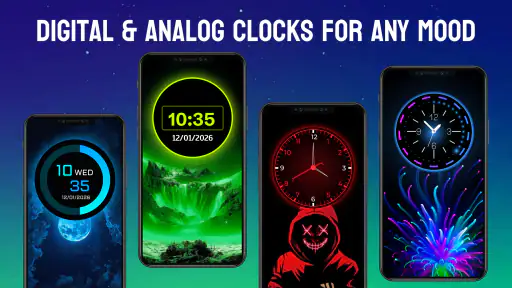 Digital klocka: Analoga klocka screenshot