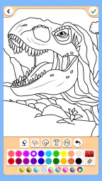 Dinosaurie färg spel screenshot