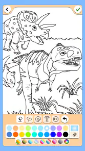 Dinosaurie färg spel screenshot