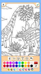 Dinosaurie färg spel screenshot