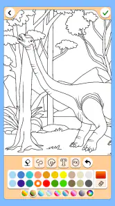 Dinosaurie färg spel screenshot