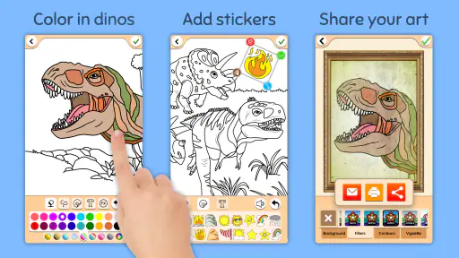 Dinosaurie färg spel screenshot