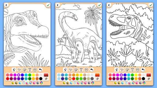 Dinosaurie färg spel screenshot