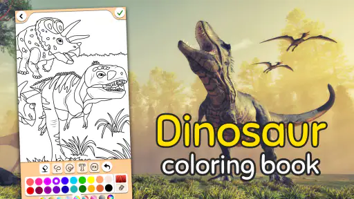 Dinosaurie färg spel screenshot