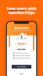 Donkey Republic Bike share screenshot