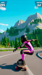 Downhill Skate Race racingspel screenshot