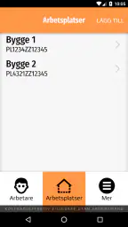 e-liggare Personalliggare bygg screenshot