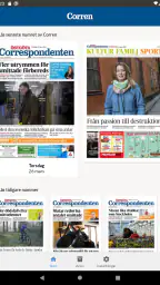 E-tidning Corren screenshot