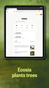 Ecosia: Search to plant trees screenshot