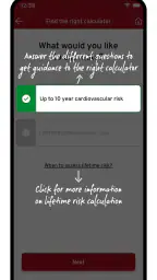 ESC CVD Risk Calculation screenshot