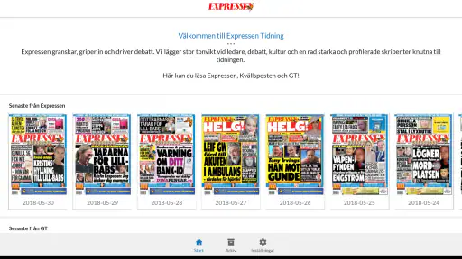 Expressen Tidning screenshot