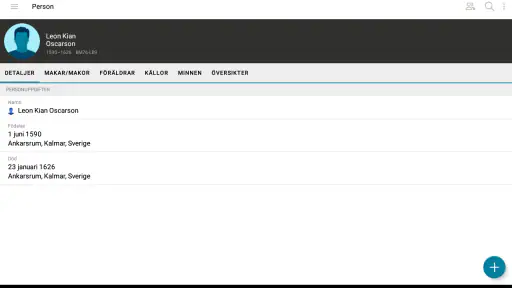 FamilySearch Släktträdet screenshot