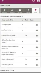 Farliga ämnen screenshot