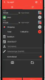 Fast Budget - Utgiftshantering screenshot