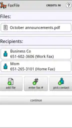 FaxFile - Send Fax from phone screenshot