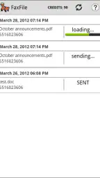 FaxFile - Send Fax from phone screenshot