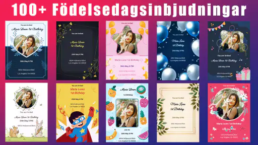 Födelsedag Inbjudningskort screenshot
